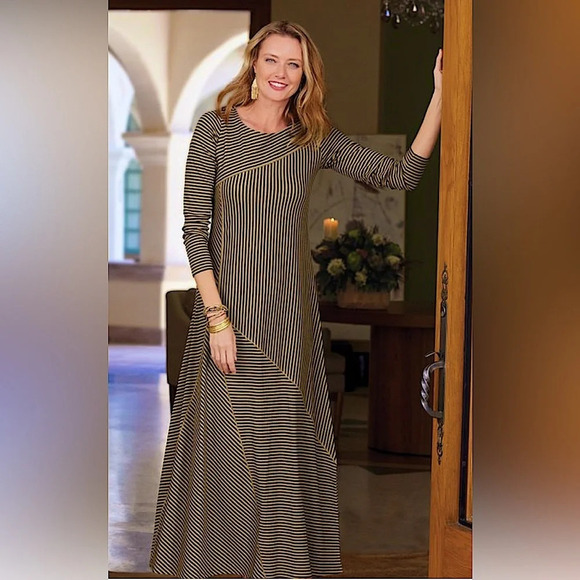 Soft Surroundings Striped Maxi Ryley Dress - Picture 13 of 13